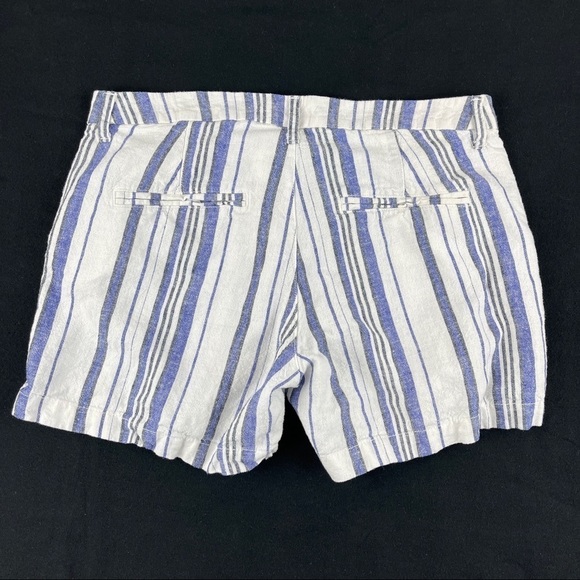 Old Navy Shorts Womens Size 8 White Blue Striped - Picture 8 of 8